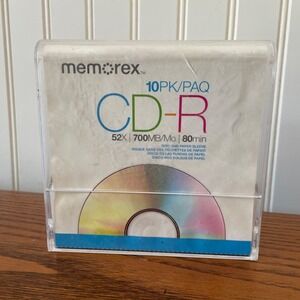 Memorex CD-R, 52x 700MB, 80 Min, 10 Pack Blank Cds - Music Photos